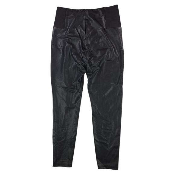 A New Day | Black Faux Leather High Waisted Leggings | Size Large - Picture 6 of 6